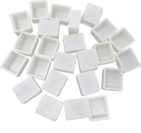 Honbay 24PCS White Plastic Watercolor Half Pans Empty Watercolor Paint Half Pans...