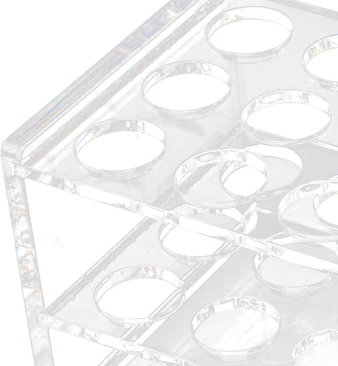 17mm Test Tube Rack with 18 Holes - Durable Transparent Centrifuge Tube Holder for 10ml and 15ml Test Tubes...