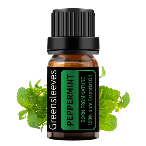 GREENSLEEVES Peppermint Essential Oil, 10ml Pure Plant-Based Fragrance Oil for Aromatherapy, Essential Oils for Diffuser, Air Freshener, Massage, ...