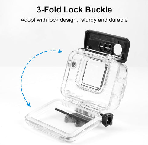 Dive Case for Insta360 Ace Pro 60M/196FT Underwater Waterproof Diving Housing Cover Protective Shell for Insta360 Ace Pro Housings with Bracket Ac...