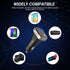 USB Car Charger Adapter, 4 Ports QC3.0 Cell Phone Fast Charger, Multi-Port Smart Quick Charger, Auto Charge Adapter for Cigarette Lighter, Compati...