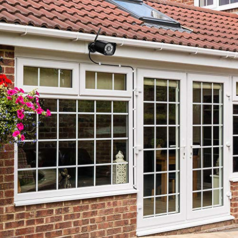 Sumind 4 Pack 10 ft/ 3 Meter Micro USB Extension Cable Male to Female Extender Cord Compatible with Wireless Security Camera Flat Power Cable, Cab...