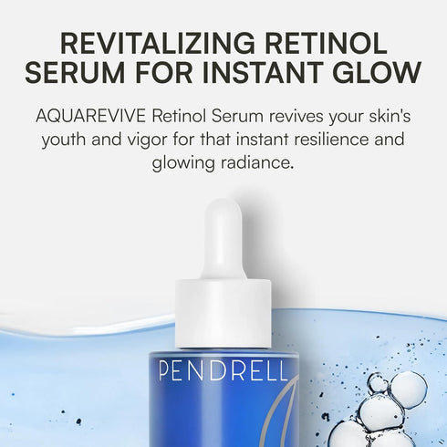AQUAREVIVE Retinol Serum - Hydrating Retinol for All Skin Types - Enhanced with Hyaluronic Acid, Vitamin E, B5 and Copper Peptides - 30ml...