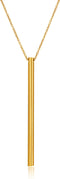 | ELYA Gold Plated Polished Bar Stainless Steel Pendant Necklace...