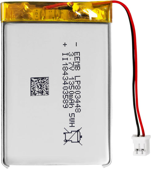 EEMB 3.7V Lipo Battery 1350mAh 803448 Lithium Polymer ion Battery Rechargeable Lithium ion Polymer Batteries with JST Connector-Confirm Polarity B...