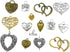 100 Grams Assorted Love Heart Shape Punk Steampunk Charm Pendant Connector for DIY Necklace Bracelet Jewelry Making Accessories...