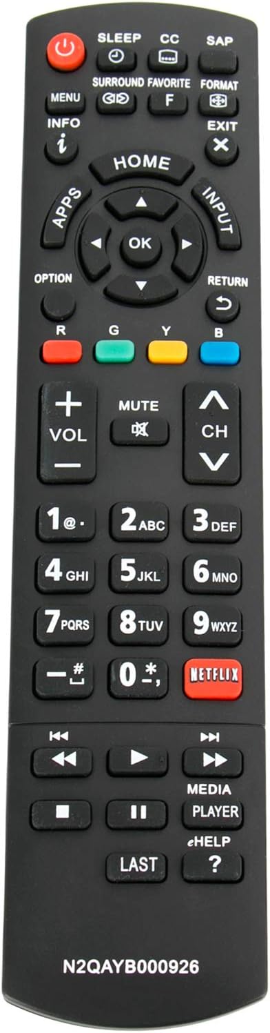 N2QAYB000926 Replace Remote Supports for Panasonic Viera TV TC-42AS630 TC-39AS530 TC-40AS520 TC-39AS530U TC-40AS520U TC-42AS630U TC-50AS530 TC-55A...