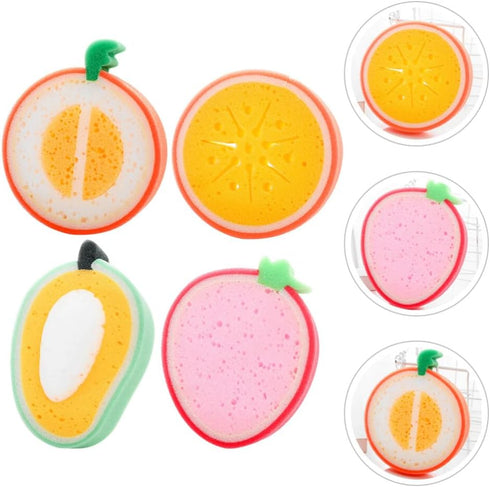 12pcs Cleaning Sponge Cute Fruit-Shape Kitchen Sponge Washing Sponge Dish Cleaning Sponge Scrubber(4.72X4.72X1.38in)...
