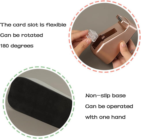 Basics Desktop Tape Dispenser, Office Desk Tape Dispenser, Heavy Duty Desk Accessories Office Tape Dispensers, Weighted Non-Skid Base,Ideal for Ho...