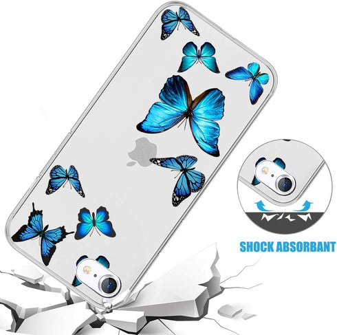 Phone Case for iPhone SE 2020 Case, iPhone 8 Case, iPhone 7 Case for Girls Women,Clear Slim Shockproof Pattern Soft TPU Back Phone Protective Cove...