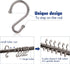Metal Shower Curtain Hooks?Set of 12 Rings?Rust Resistant S Shaped Hooks Hangers for Shower Curtains, Kitchen Utensils, Clothing, Towels, etc. (Ni...