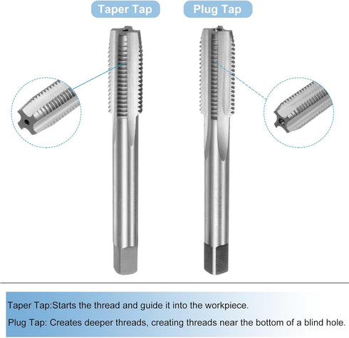 uxcell 3pcs Metric Hand Tap and Die Set, M12 x 1.5 Taper/Plug Thread Taps & Round Die, Hand Threading Tapping Tool Kit for Thread Repair...