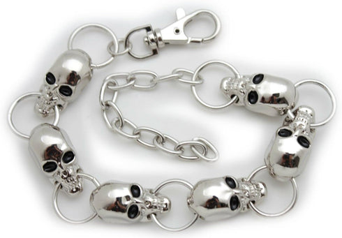 TFJ Women Boot Bracelet Chains Bling Metal Skeleton Skulls Western Fashion Anklet Shoe Charm Silver...