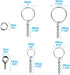 Key Chain Rings, Shynek 360Pcs Key Rings Bulk with Jump Rings and Screw Eye Pins...