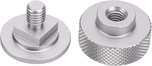 3mirrors Welding Hood (Pipeliner) Helmet Fasteners Headgear Replacement Parts Accessories Screws Flip Hood Aluminum - 1 Pair (Silver Anodized Knur...