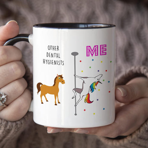 YouNique Dental Hygienist Mug, 11 Ounces, Registered Dental Hygienist Cup for Women, Dental Hygiene Coffee Mug, Dental Hygienist Gifts (Black Hand...