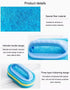 4 Pcs 3-Layer Thick Handheld Pool Cleaning Brush Tool,Cleaner Brush Scrub Kitchen,Bathroom,Tile,Grill,Tub,Car,Wall,Floor(Blue)...