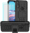 for Moto E Phone Case, Motorola e Case with HD Screen Protector, Shockproof Silicone Protective with Kickstand Hard Phone Cover for Moto E (2020) ...