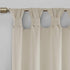 Madison Park Rosette Floral Embellished Cuff Tab Top Solid Single Window Treatments Sheer Curtain Panel Drape for Bedroom Living Room and Dorm, 50...