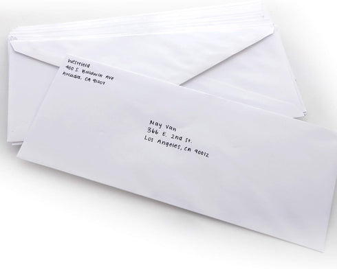 BAZIC White Envelope #10 Gummed Seal 4 1/8 x 9 1/2, No Window Mailing Envelopes, for Businesses Checks Invoices (50/Pack), 1-Pack...