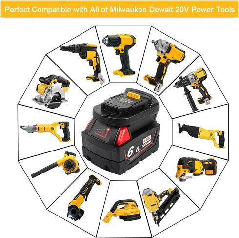 MIL18DL Battery Adapter Converter for Milwaukee to Dewalt Battery, for Milwaukee M18 18V Lithium Battery Convert to Dewalt 20V Lithium Battery,for...