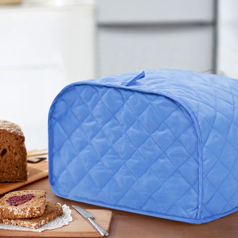 Polyester Quilted Toaster Cover for Two Slice Toaster and Dust & Fingerprint Protection, Machine Washable. (Blue, 11.5 x 8 x 8 in)...