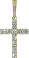 JINAO Gold Cross Necklace Iced Out Cubic Zirconia Round Cut Cross Pendant Necklace 18K Gold Plated Diamond Jewelry for Men Women with Stainless Ro...