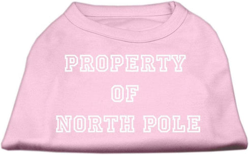 Mirage Pet Products 14-Inch Property of North Pole Screen Print Shirts for Pets, Large, Emerald Green...