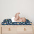 Cartoon Outer Space Galaxy Ship Astronaut Changing Pad Cover Cute Spaceman Moon Stars Changing Table Sheets for Baby Boy Girl Soft Breathable Stre...