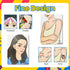 Face Painting Practice Board, 4 Pieces A4 Resuable Colored Makeup Template, 8.3" x 11.7"...