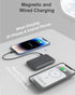 MGG Magnetic Battery Pack PD 20W for MagSafe 5000mAh Wireless Portable Charger with Foldable Stand - Mag-Safe Power Bank Fast Charging with USB C ...