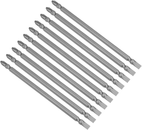 uxcell 10 Pcs PH2/SL6 Magnetic Double Ended Screwdriver Bits, 1/4 Inch Hex Shank 5.91-inch Length S2 Power Tool...