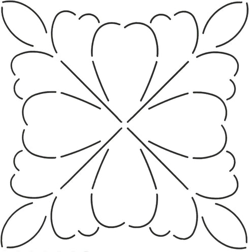 Quilting Creations Double Wedding Ring Design Quilt Stencil, 8-1/2 x 8-1/2"...