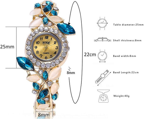 Weicam Women 5 Pack Luxury Watch Bracelet Diamond Flower Lady Retro Wholesale Wrist Watch Jewellery...