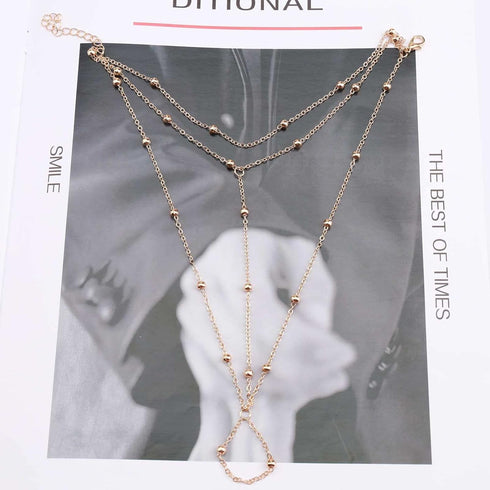 Boho Ball Barefoot Sandal Chain Gold Satellite Ankle Bracelet Toe Ring Anklet Vintage Layered Ankle Bracelet Summer Foot Chain Jewelry for Women a...