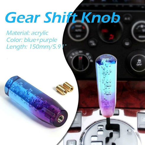 Shift Knob Head, Universal Acrylic Gear Shift Crystal Bubble Car Shifter Manual Car Gear Shift Knob Head Shifter Lever with 2 Mounting Adapters fo...