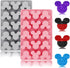 2 Pack Mouse Molds Silicone, 15 Cavity Cartoon Mouse Gummy Molds, Mouse Head Chocolate Molds Silicone Tray DIY Baking Tool for Chocolate Candy Mou...