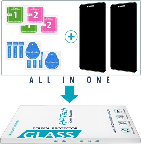 HPTech (2 Pack) Privacy Screen Protector Designed for iPhone 11 Pro Max, XS Max 6.5-inch Anti-Spy Tempered Glass, Anti Scratch, Bubble Free......