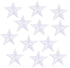 Framendino, 24 Pack White Star Iron on Sewing Appliques Patches Mini 5 Star Embroidered Fabric for Clothing DIY Decorations...