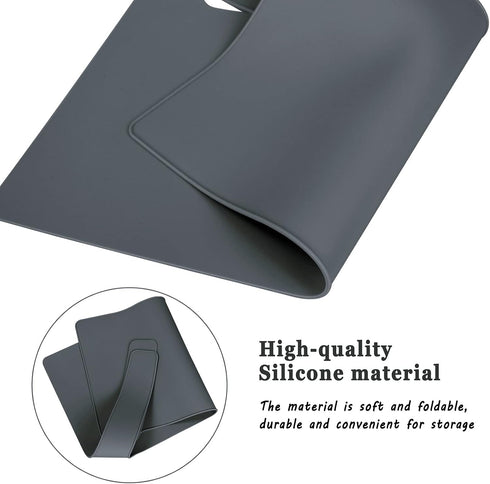 High Chair Placemat, Durable High Chair Placemat Silicone, Clean and Hygienic, Suitable for IKEA Antilop Highchai, for Toddlers and Babies (Gray)...