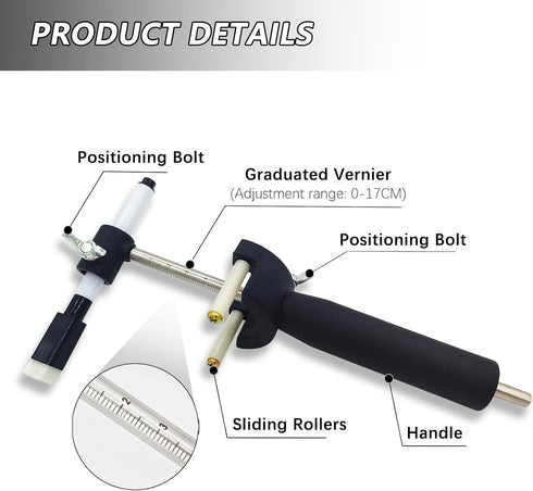 Car Wheel Eyebrow Parallel Scriber, Auto Body Line Marker Tool with Scale, Adjustable Wheel Arch Parallel Scriber for Auto Sheet Metal Dent Repair...