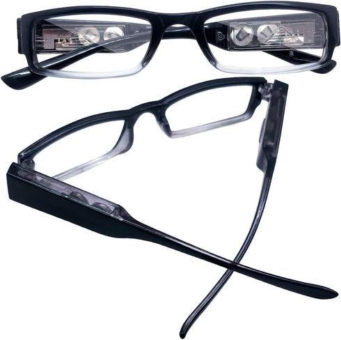 3 Pack Reading Glasses with Lights and Magnifier Reading Glasses with Lights in The Frame Bright Led Readers Magnifying Glasses with Light for Men...