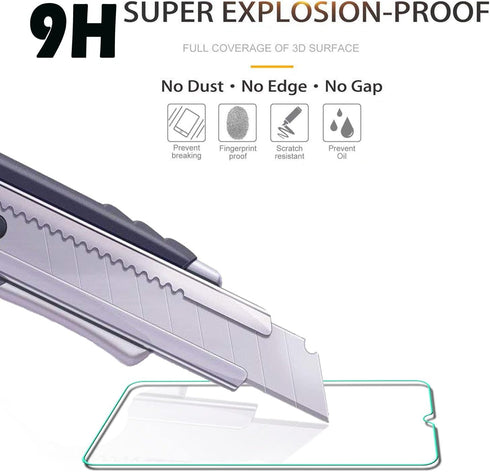 beukei (3 Pack) Screen Protector Tempered Glass Compatible for Cricket Ovation 3 and AT&T Motivate Max(U668AA), Touch Sensitive,Case Friendly, 9H ...