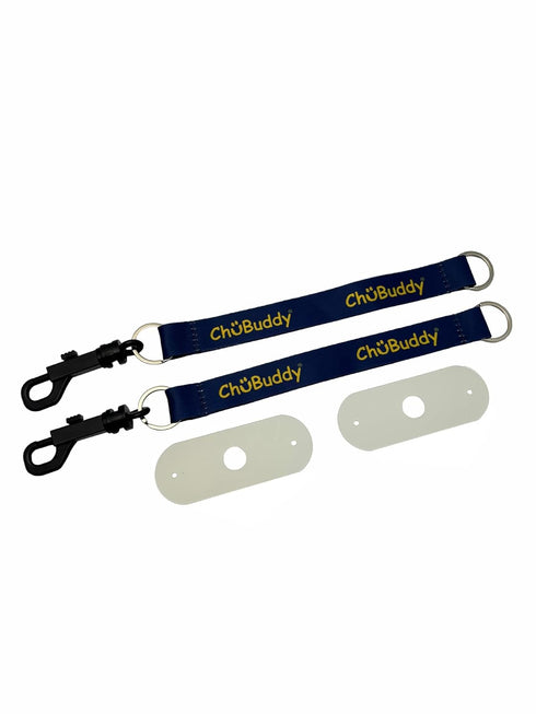 Chubuddy Navy Sublimated Chewy Holders Set of (2) – Durable, Safe, and Washable Chew Toy Tethers for Sensory Kids, Autism, ADHD, and Oral Motor Ne...