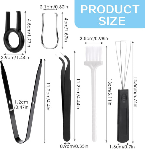 Keycap Remover Tools Kit, 6 Pieces Keycap Switch Puller Keyboard Cleaning Set Key Caps Removal Tool Keycap Tweezers for Mechanical Keyboard DIY...