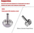 2PCS Keg Coupler Barb Connector,Stainless Steel 304 Beer Kegerator Sankey Couplers,Hex Nut 5/8"G Thread x 5/16" Barb Beer Line Tailpiece Nipple Fi...