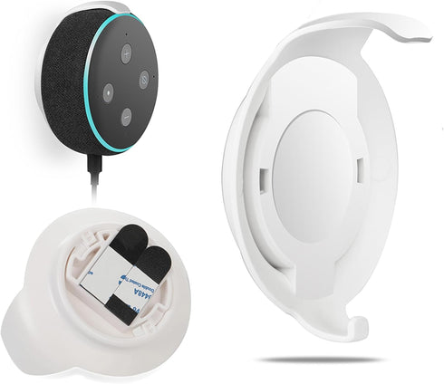Echo Dot Wall Mount Holder for Echo Dot 3rd Generation, Space-Saving Accessories with Built-in Cable Management and Sticking Tape or Drill Nail - ...