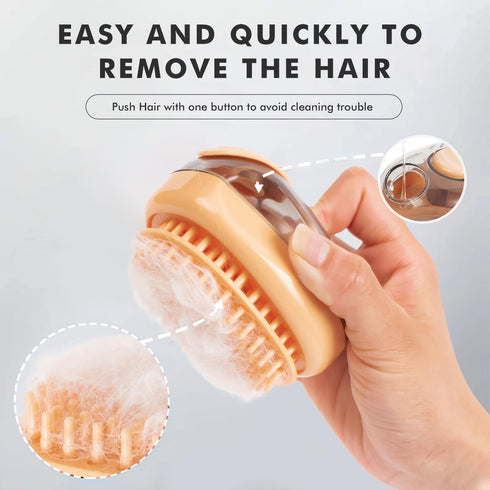 Pet Cat & Dog Bath Brush | Dog Shampoo Brush | Dog Scrubber for Bath | Dog Grooming/Washing/Shower Brush Easily Removes Loose Undercoat for Short ...