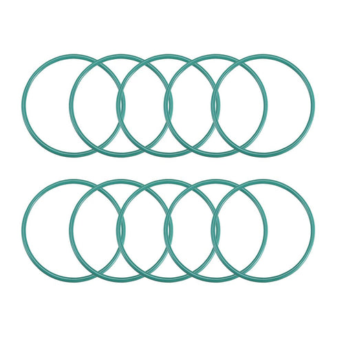 uxcell Fluorine Rubber O-Rings, 50mm OD 45.2mm ID 2.4mm Width FKM Seal Gasket for Machinery Plumbing, Green, Pack of 10...