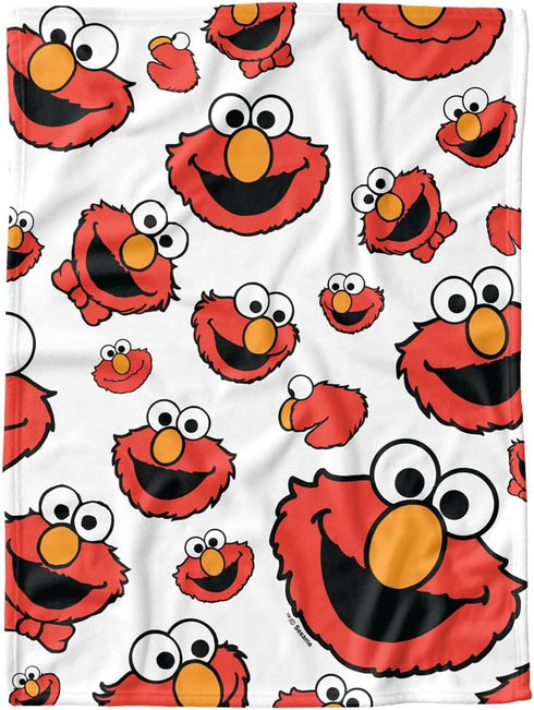 LOGOVISION Sesame Street Lightweight Baby Blanket, 30"X40", Elmo Face Pattern Unisex for Infants Girls & Boys...